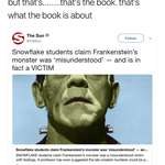 image for “Snowflake students claim Frankenstein was in fact.... a victim”