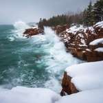 image for I was one of two people who got to witness the surf from yesterday's nor'easter hit the shores of Acadia National Park. [OC][1622x2048]