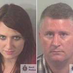 image for The mugshots of Britain First leaders Jayda Fransen and Paul Golding. Kent Police arrested them this week for stalking a Muslim family, harassing them with accusations of being rapists, and endangering an actual ongoing rape trial in the process.