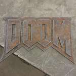 image for I made a Doom Logo in my metalshop class, what do you guys think? Its not done yet.
