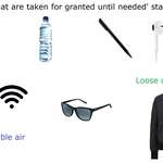 image for 'Things that are taken for granted until needed' starter pack
