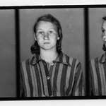 image for Zofia Posmysz's mugshot after being arrested for distributing anti-Nazi leaflets. She was sent to Auschwitz but survived 2 concentration camps and today is 94 .