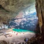 image for Camping inside the world's third largest cave. This cave is so large it has it's own beach! Quang Binh Province, Vietnam.