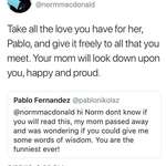 image for I’m new on this sub, but does Twitter count? I’m a big Norm fan and I thought this was beautiful...