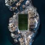 image for Maybe the most beautiful soccer stadium in the world? Henningsvaer, Norway.