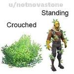 image for Make the bush only appear when crouched so that it won’t get in the way of your vision.