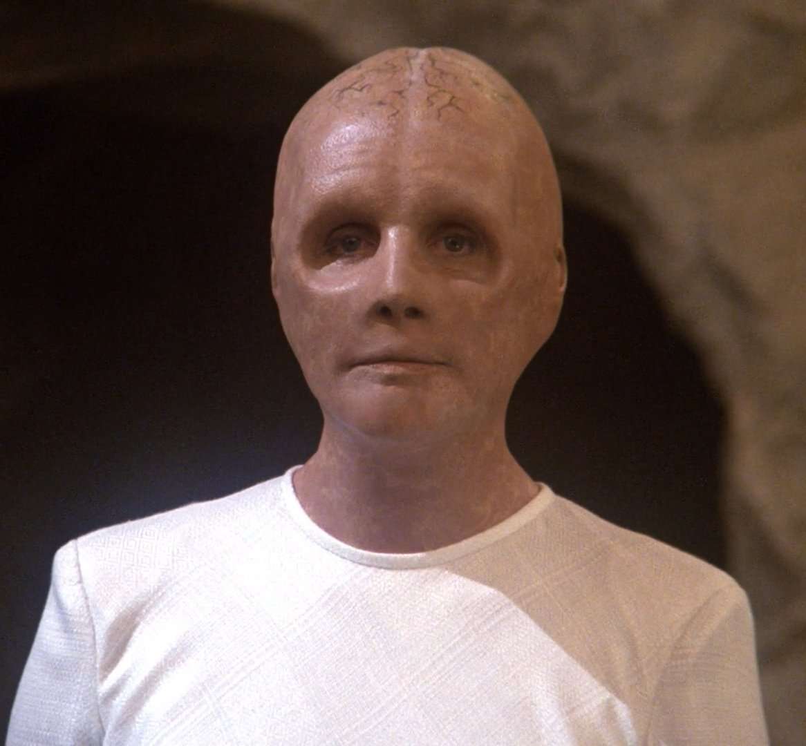 image for TIL the canonical reason for most of the alien races to be humanoid in Star Trek is an ancient humanoid species seeding the oceans of many worlds with DNA codes 4.5 billion years before the start of the series, directing the evolution of life towards a physical pattern similar to their own.