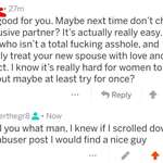image for Found under a post about escaping an abuser