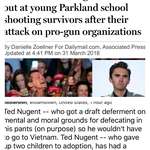 image for Ted Nugent gets the Wango Tango slapped out of him for demeaning the Parkland shooting survivors