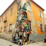 image for Incredible street art in Lisbon, Portugal by street artist Bordalo II