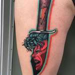 image for David Bowie Bowie Knife by Glen at Black Rabbit Tattoo in Port Moody, BC