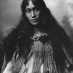 image for My friend's great grandma posing in traditional Maori cloak c. 1920