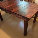 image for Built a table out of Shipping Pallets left for trash outside a shipping center! Total cost: $23