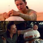 image for Rey checks BB8’s antenna as soon as she sees him again