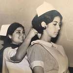image for My mother getting ready to graduate from nursing school in Mexico 1969