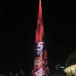 image for The entirety of Dubai's Burj Khalifa tower, the world's tallest building, has been lit up for Infinity War's release this coming week!