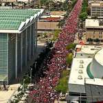 image for Estimates ~75,000+ people protested at the Arizona capitol today #teachers #workers #strike #solidarity