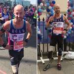 image for This is my cousin Gareth. He lost his leg to cancer 3 years ago and now has 15 lung tumours and is terminally ill at age 26. Last week he completed the London Marathon.