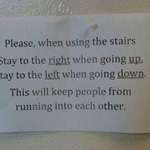 image for To keep people from running into each other on the stairs