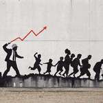image for Profits &gt; people. Epic Banksy sums up shareholder sentiment.