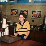 image for Jenna Fischer running the register at Long John Silvers when she was 15.