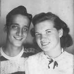 image for My favorite picture of my grandparents after they were married in their early teens. My grandma ran away from her Amish family to marry him. This photo is from 1951