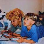 image for James Franco and Dave Franco Playing Video Games in the Early 1990s.