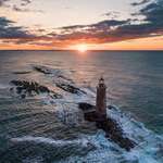 image for One of my favorite lighthouses in Maine - I had to fly my drone 7000ft out into the ocean in order to capture this photo, almost didn't have enough battery to get it back to land.