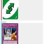 image for You can't beat the logic of Uno &amp; Yugioh cards