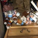 image for I see your roommates bathroom. Had to kick mine out because of this, those are bottles of piss. Lesson learned, don’t rent to your friends.