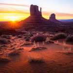 image for Sunrise at Monument Valley [OC] [3396 × 4245]