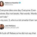 image for Enough of your shit, Rebecca