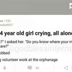image for I saw a 4 year old girl crying, all alone