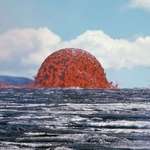 image for 20 meter tall lava bubble in Hawaii in 1969