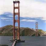 image for Construction of the Golden Gate Bridge, circa 1934. [879 × 1063]