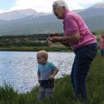 image for Today my 3 year old son and his 89 year old great grandma teamed up to catch both their first fish. He hooked it she reeled it in.