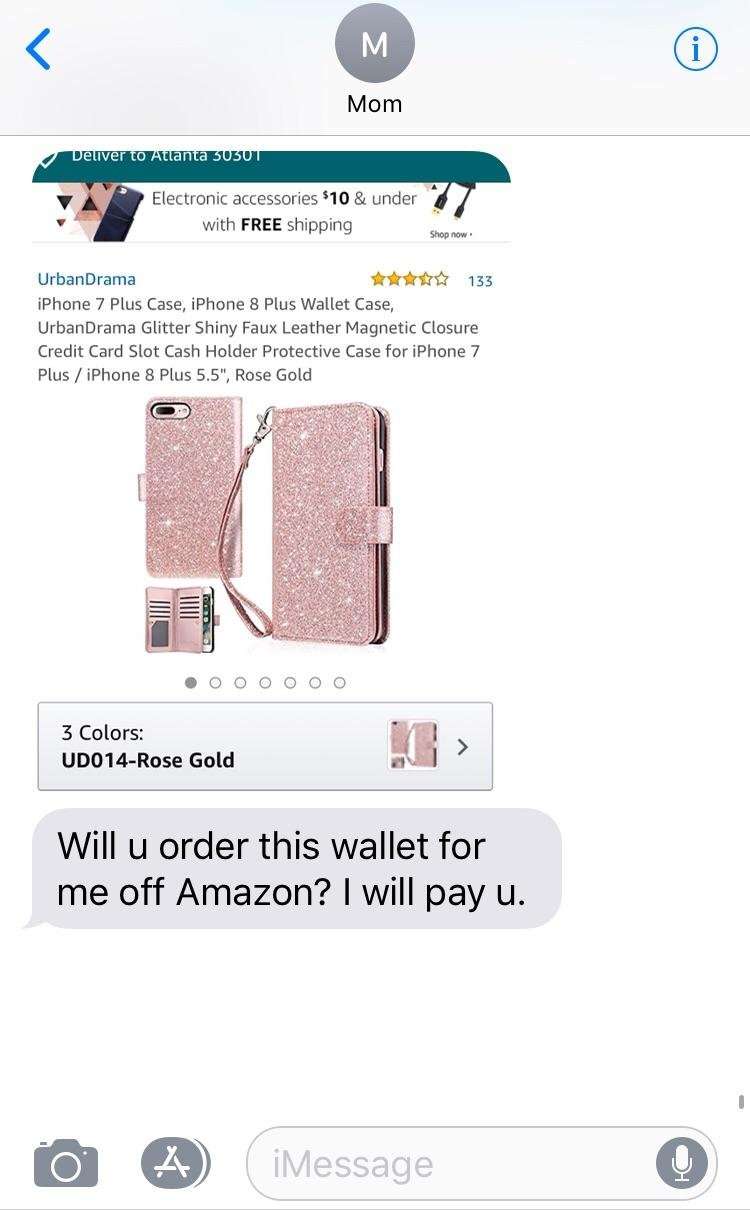 image showing how my mom shops online