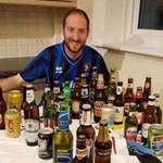 image for This guy bought 32 beers from the 32 countries participating in World Cup 2018. Every time a country is eliminated, he drinks its beer.
