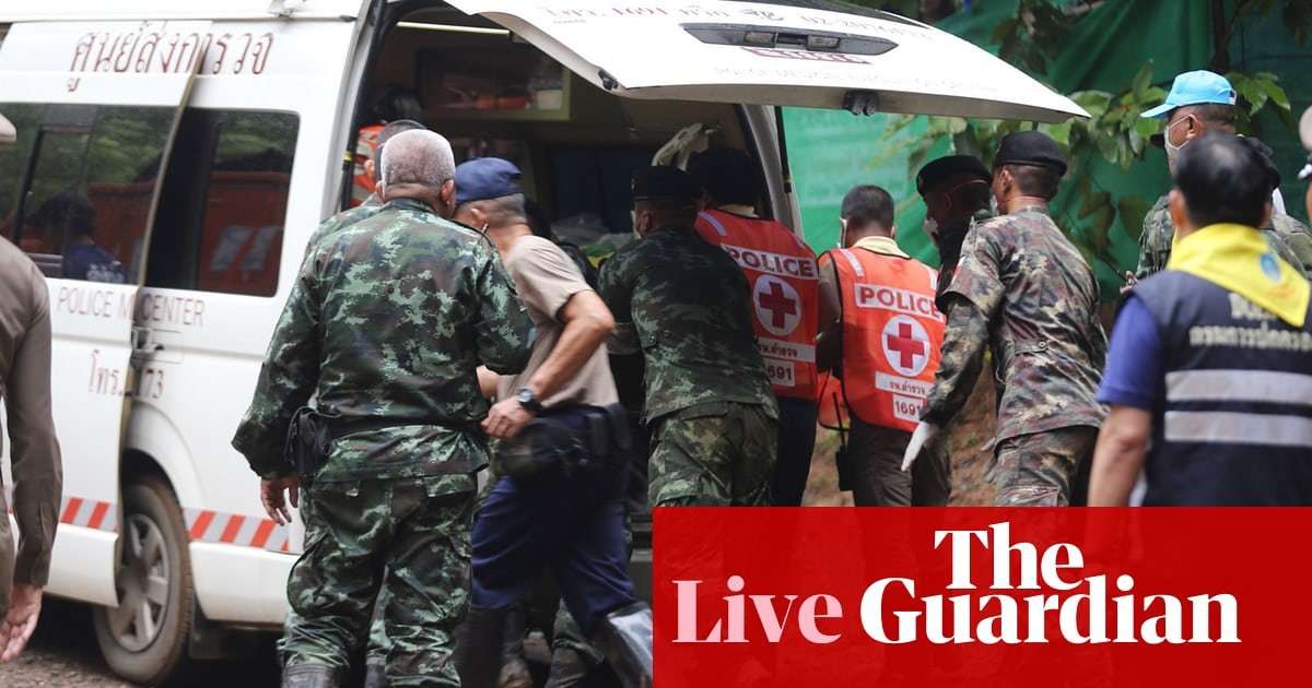 image for Thai cave rescue: eight boys now freed after day two of rescue mission – live