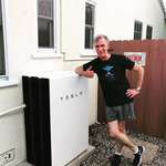 image for Bill Nye flexing with his new Tesla battery grid.