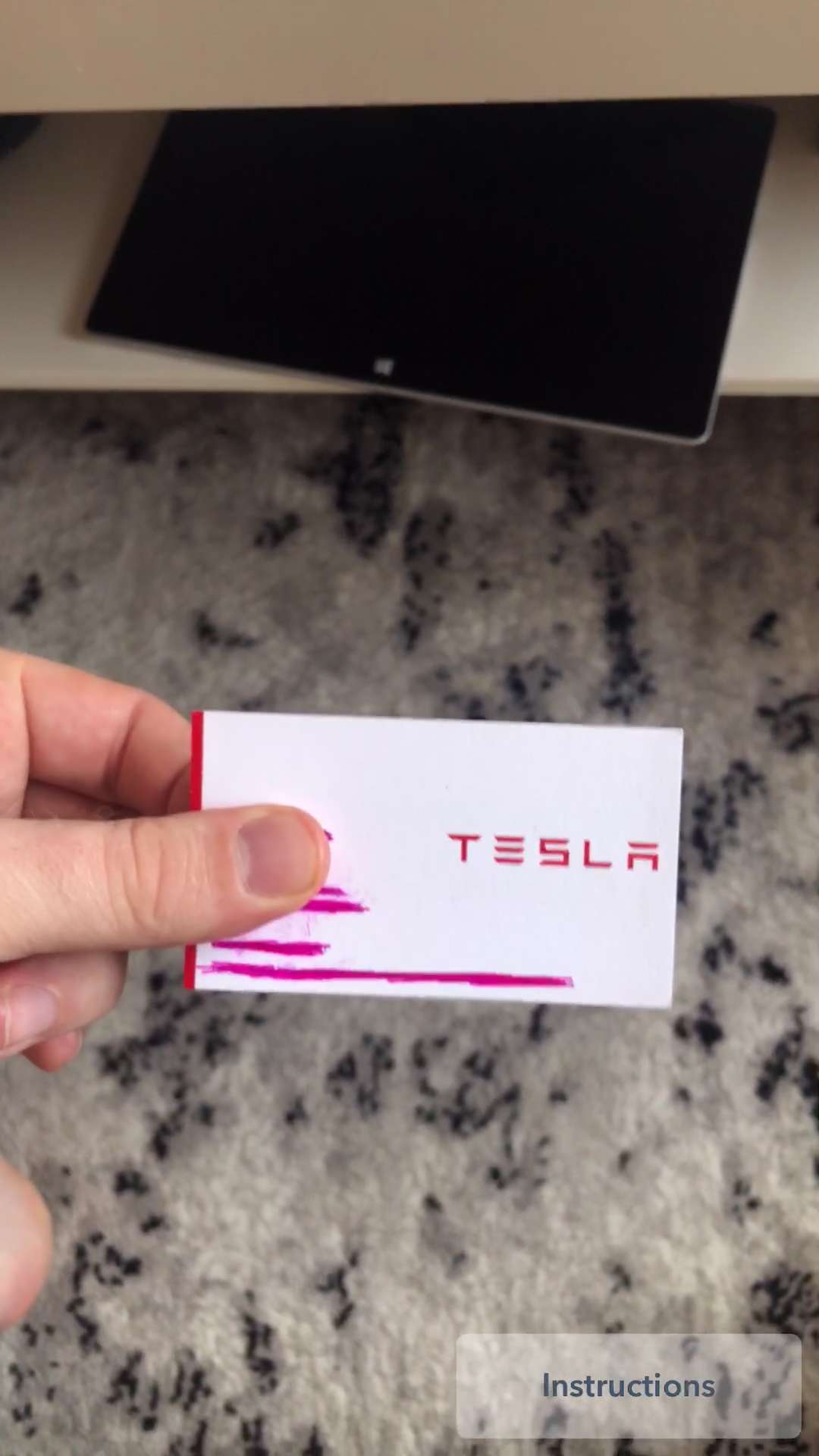 image for Tesla Business Cards React with Augmented Reality Apps : teslamotors