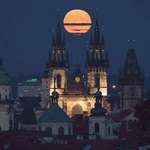 image for Full moon above Prague