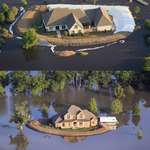 image for Homemade levees during flooding