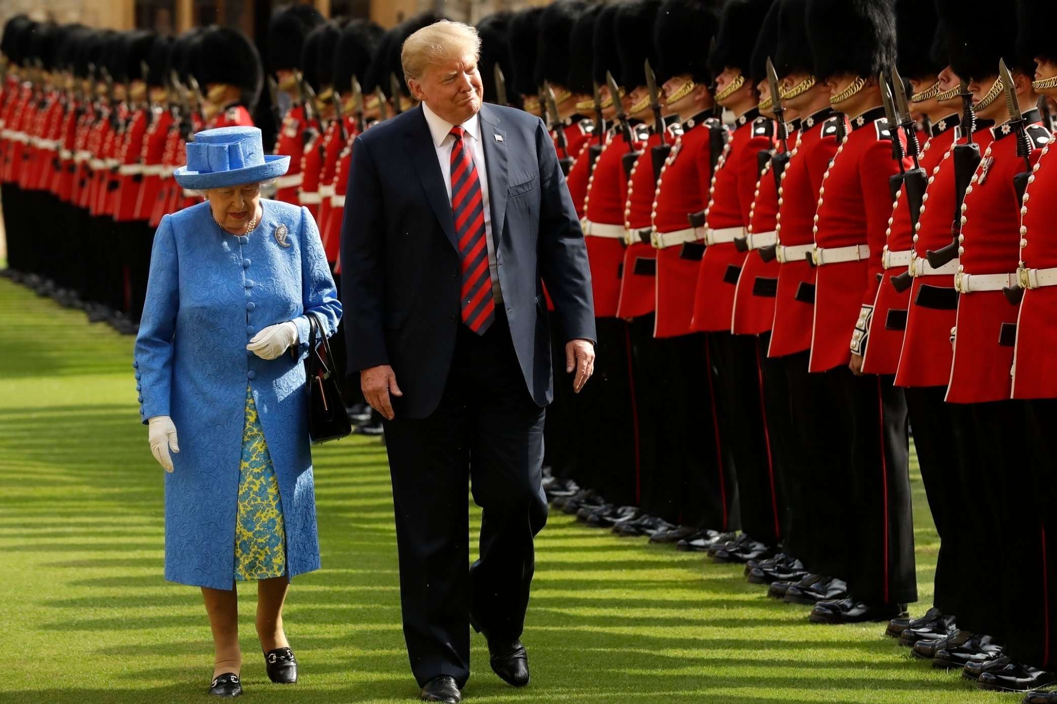 image for Trump falsely claims Queen inspected Guard of Honour for first time in 70 years because of his visit