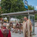 image for PsBattle: Dressed as Romans guys at the bus stop