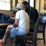 image for This Starbucks employee spending 15 minutes teaching an older lady how to use their app is the real MVP