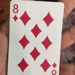 image for You can see the number eight between the diamonds on this 8 card.