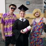 image for My mate wasn't going to his graduation due to his parent being away. So we took a budget graduation photo and stepped in as "mum" and "dad"