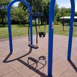 image for This swingset lets you swing with your child and not just push them.