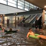 image for Extreme rain led to flooding of Uppsala central trainstation, Sweden